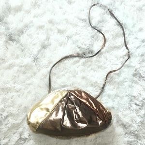 Atalla Vintage Handbag Leather Metallic Crossbody